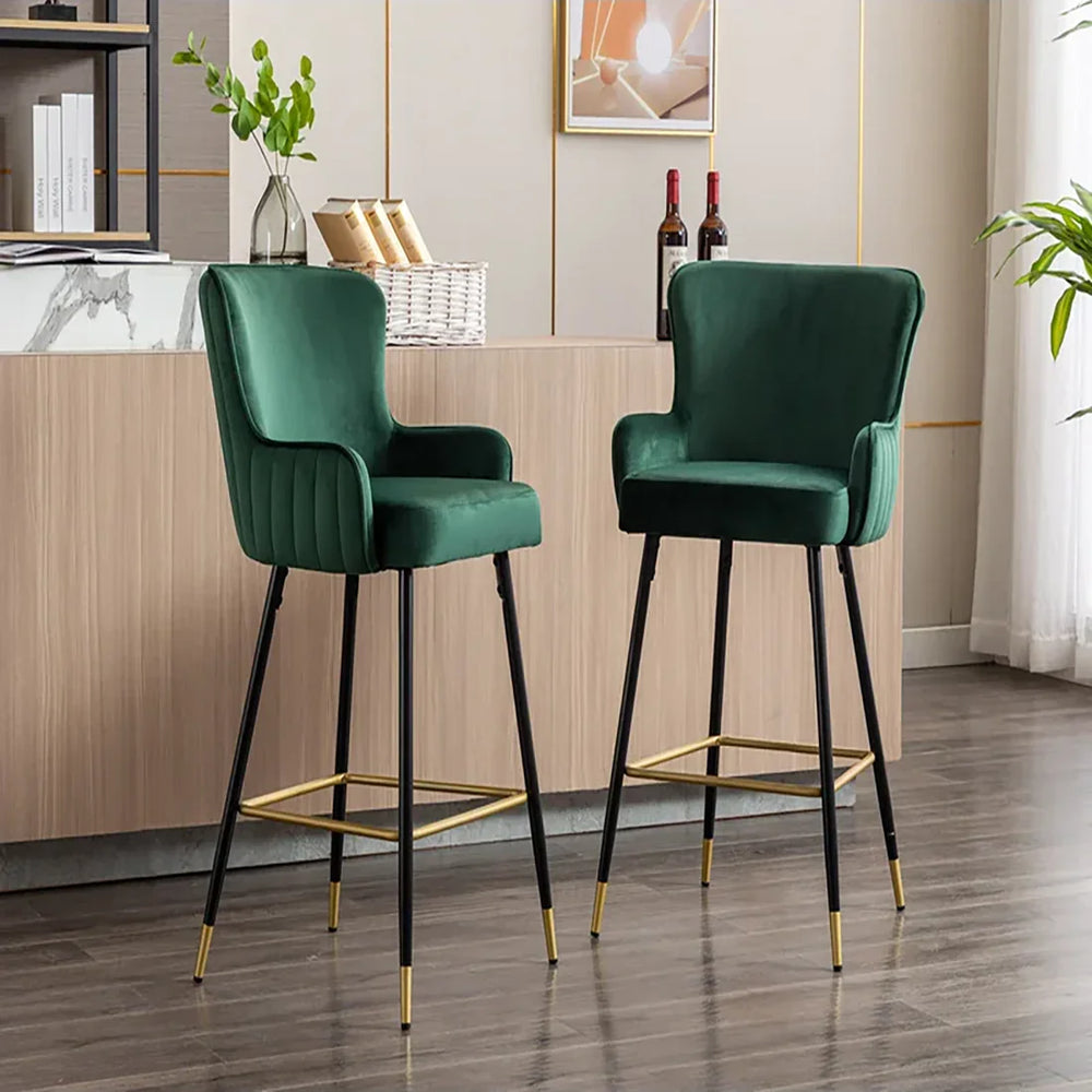 Green Color Nolen Bar Stool - All India Decor