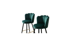 Green Color Flower Counter Stool - All India Decor