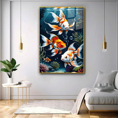Soft-Toned Fish Acrylic Wall Paintings & Arts - All India Decor