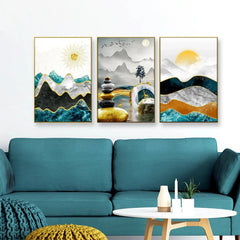 In The Mountains Frames Set Of 3 - All India Decor