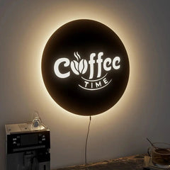 Designer Round Backlit Kitchen Wall Decor for Coffee Lovers - All India Decor