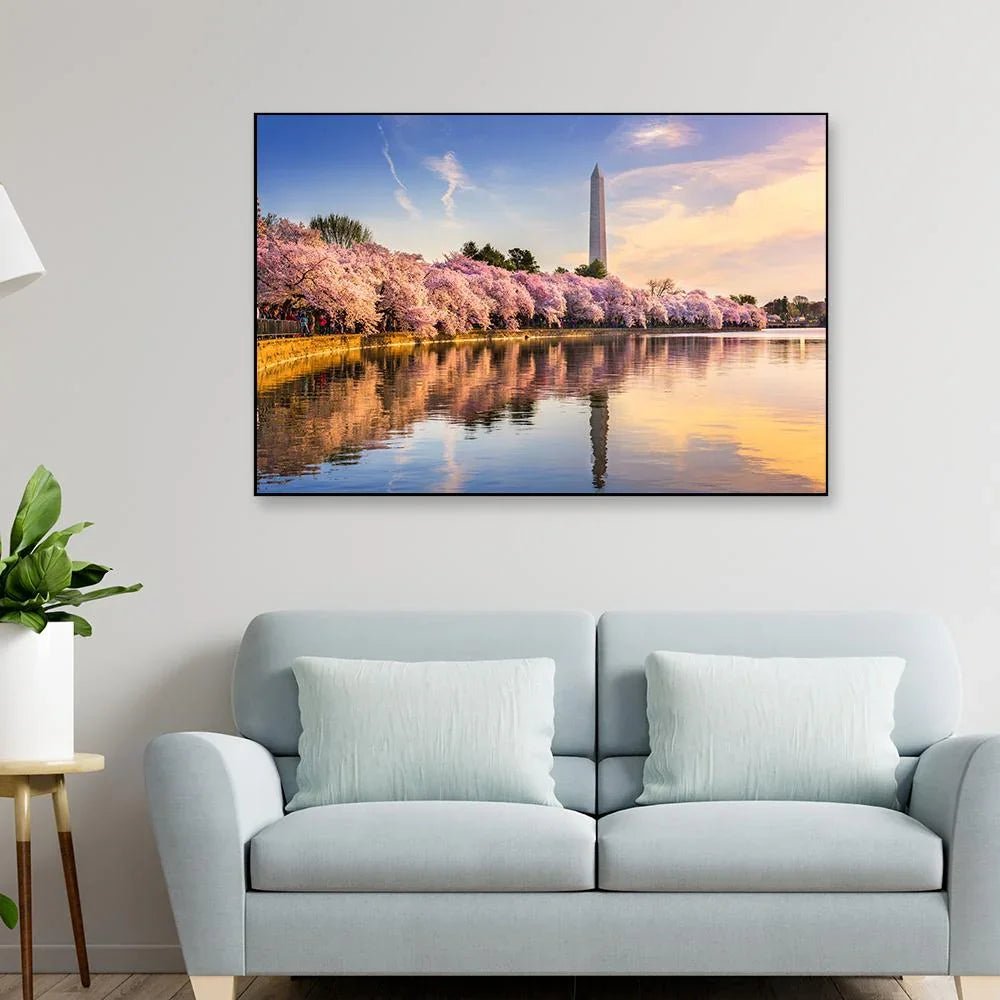 Delightful Tidal Basin of Washington Framed Wall Art - All India Decor