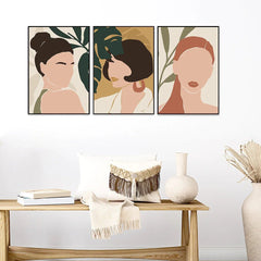 Women In Vogues Abstract Frames Set Of 3 - All India Decor