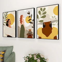 Free Feminine Souls Frames Set Of 3 - All India Decor