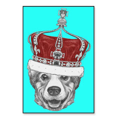 Crowned Pembroke Welsh Dog Framed Wall Art - All India Decor