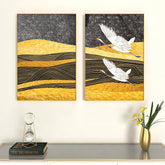 The Flying Warblers Golden Frames Set Of 2 - All India Decor