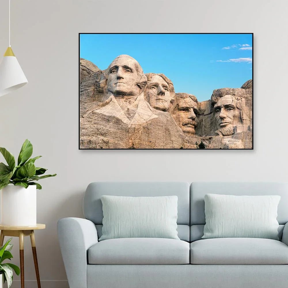 Mt. Rushmore Framed Wall Art, Beautiful Canvas Wall Paintings - All India Decor