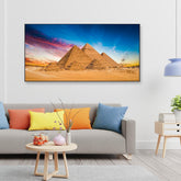 Sunset at great Pyramids of Giza Framed Wall Art - All India Decor