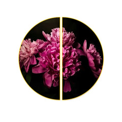 Dreamy Magenta Flora Semi Circle Frames Set Of 2 - All India Decor