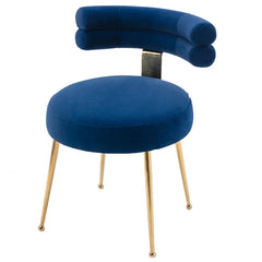 Blue Swizzy Aceent Chair - All India Decor