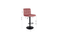 Pink Color Neo Swiel Adjustable Bar Stool - All India Decor