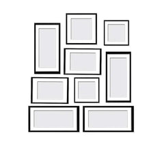 Pictures of Cute Children with Family in Photo Frame Collage, Set of 9 - All India Decor
