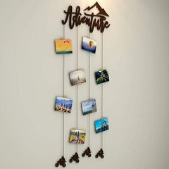 Adventure Wood Photo Frame with Clips - All India Decor