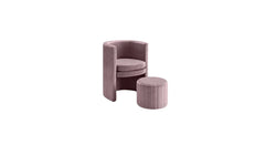 Purple Schillar Chair With Ottoman - All India Decor
