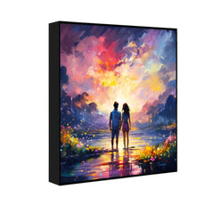 A Scene of Friends Embracing and Laughing Together Canvas Wall Paintings & Arts - All India Decor