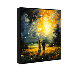 Beautiful Couple Embracing and Laughing Together Canvas Wall Paintings & Arts - All India Decor