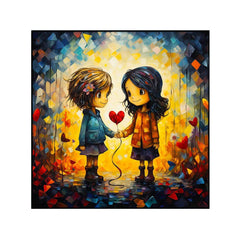 Find the Capture The Power of Friendship in A Vibrant Work of Perfect Couple Love Canvas Wall Paintings & Arts - All India Decor