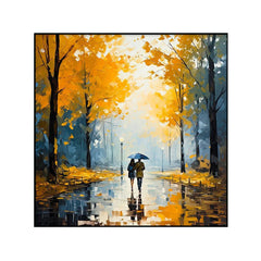 Beautiful Couple Love With Rain Canvas Wall Paintings & Arts - All India Decor