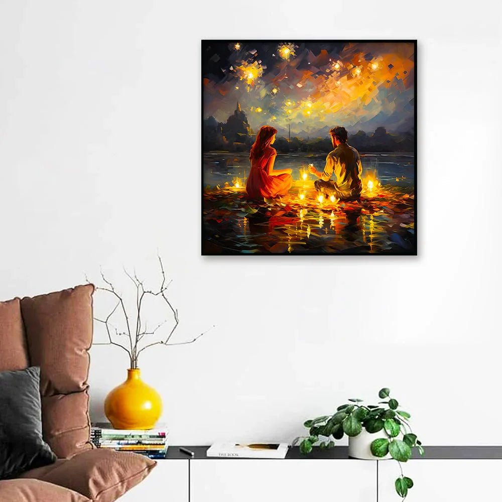 Express Love and Affection through Couple Love Canvas Wall Paintings & Arts - All India Decor