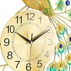 30 Inch Large Peacock Wall Clock - All India Decor