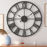 Black Metal 30 Inch Wall Clock
