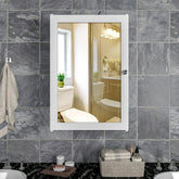 Structured Wooden Bathroom Cabinet with 7 Spacious Shelves - Solid White - All India Decor