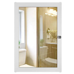 Structured Wooden Bathroom Cabinet with 7 Spacious Shelves - Solid White - All India Decor