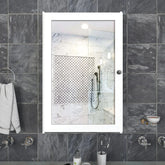 Structured Wooden Bathroom Cabinet with 3 Spacious Shelves - Solid White - All India Decor