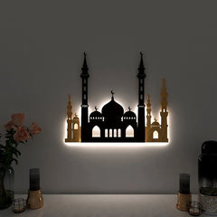 Illuminated Mosque Backlit Wall Art - All India Decor