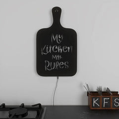 My Kitchen My Rules' Backlit Wall Art for Kitchen Decor - All India Decor