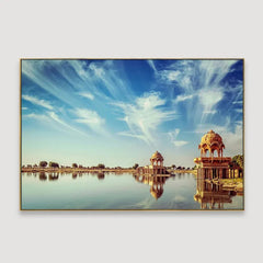 Adi Sagar Lake Jaisalmer Framed Wall art - All India Decor
