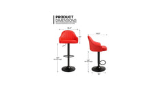 Red Color Fressia Swiel Bar Stool - All India Decor