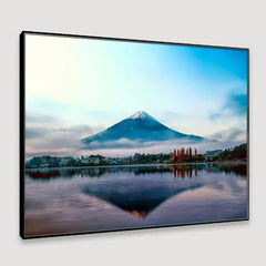 Early Morning Witness Mountain Floating Frame Wall Painting & Art - All India Decor