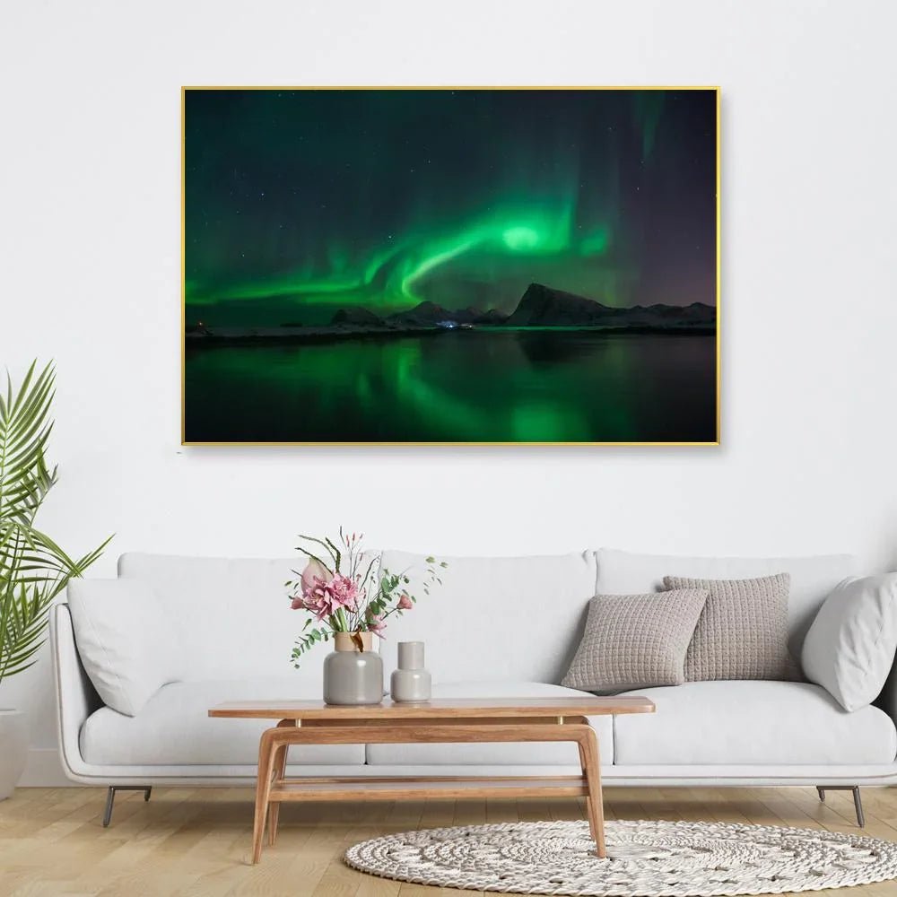 Illuminated Lofoten Islands Framed Wall art - All India Decor
