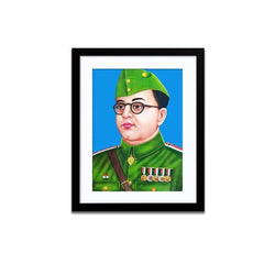 Subhash Chander Bose Framed Wall Painting - All India Decor