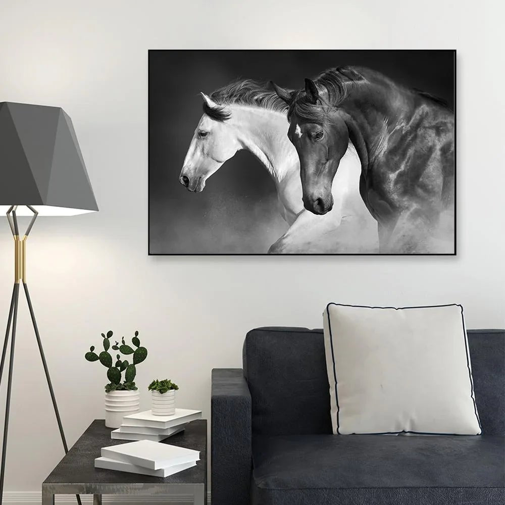 Majestic Stallions Framed Wall art - All India Decor