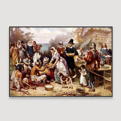The First Thanks Giving Framed Wall art - All India Decor