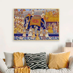 The Royal Procession Traditional Framed Wall Art - All India Decor