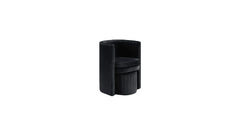 Black Schillar Chair With Ottoman - All India Decor