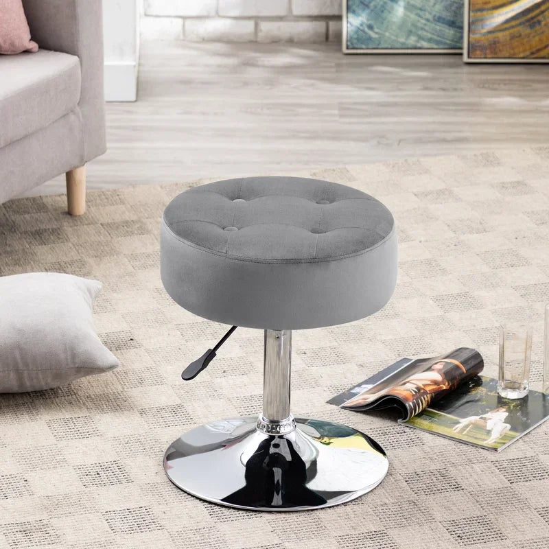 Grey Color Deria Vanity Stool - All India Decor