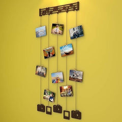 Memories Wood Photo Frame with Clips Size: 27 Inch(Width) X 56 Inch(Height) - All India Decor