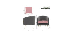 Grey & Pink Lamb Accent Chair - All India Decor
