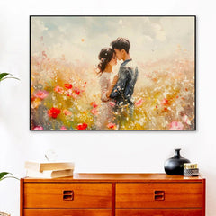 Beautiful Romance of Lovers On Valentine's Day Wall Paintings & Arts - All India Decor