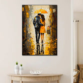 Beautiful Romantic Lovers Canvas, Romantic Silhouette of Loving Couple Wall Paintings & Arts - All India Decor