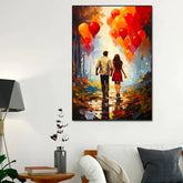 Illuminate Abstract Ballerina Printed Couple Love Canvas Wall Paintings & Arts - All India Decor
