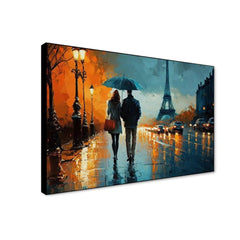 A Couple in Love Walks Down a London Street Abstract Wall Paintings & Arts - All India Decor