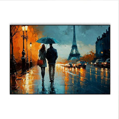 A Couple in Love Walks Down a London Street Abstract Wall Paintings & Arts - All India Decor