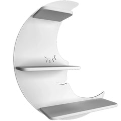 Moon - Shaped Wooden Wall Shelf for Kids - All India Decor