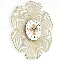 Handmade Metal Wall Clock Flower Design - All India Decor