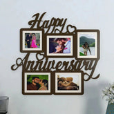 Happy Anniversary Dark Brown Hanging Photo Frame - All India Decor